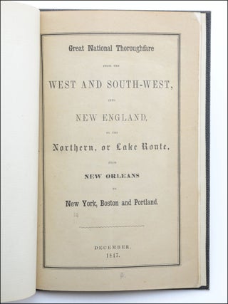 Item #18548 Great National Thoroughfare from the West and South-West, into New England, by the...