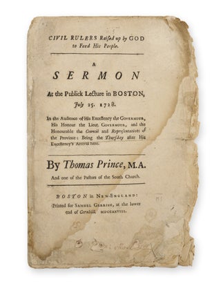 Item #18981 Civil Rulers Raised up by God to Feed His People. A Sermon at the Publick Lecture in...