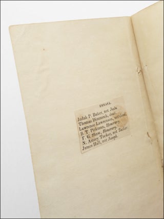 Constitution and Laws of The Boston Marine Society, Instituted in the Year 1742; Incorporated in the Year 1754.