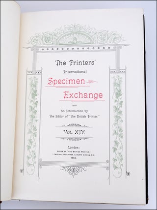 Item #20791 The Printers’ International Specimen Exchange. With an Introduction by the Editor...