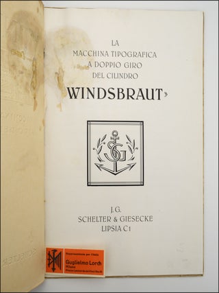 La Macchina Tipografica a Doppio Giro del Cilindro “Windsbraut.”