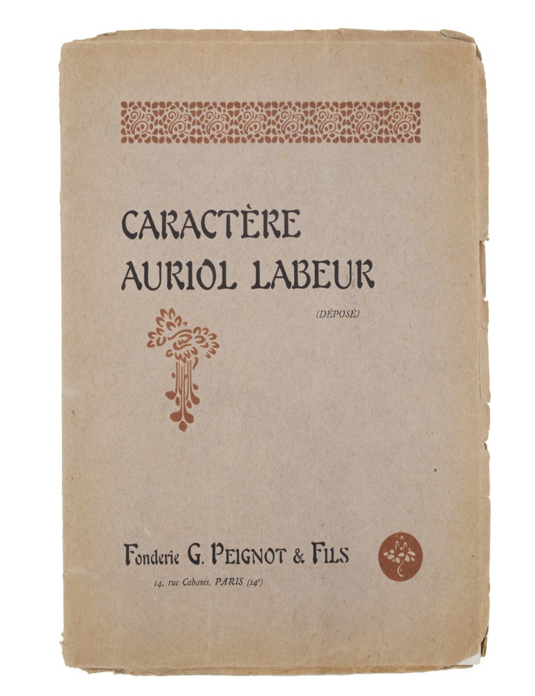 Item #21340 Caract&egrave;re Auriol Labeur. Type Specimens, Fonderie G. Peignot, Fils.