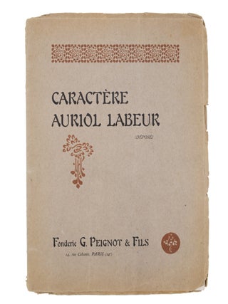 Item #21340 Caractère Auriol Labeur. Type Specimens, Fonderie G. Peignot, Fils
