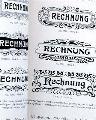 Item #21362 Siebzehnte Neuheftfolge Neuste Vignetten. Schriftgiesserei Otto Weisert Galvanopl....