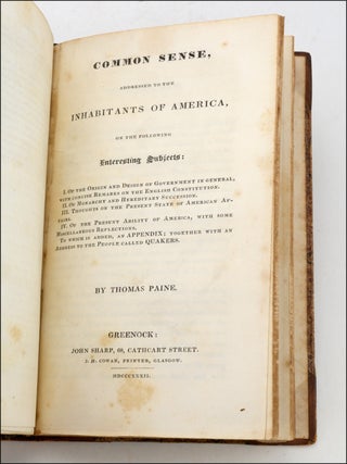 Item #21488 Sammelband collection of three Thomas Paine titles (The Rights of Man in two...