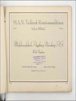M.A.N.-Tiefdruck-Rotationsmaschinen System “Wilhelm.”