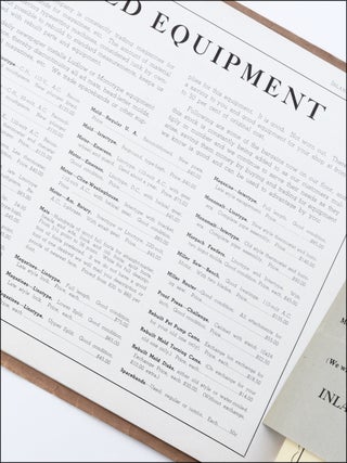 Catalog and Price List. Inland Composing Room Supplies . . . &laquo; &laquo; 1936 &raquo; &raquo; [wrapper title].