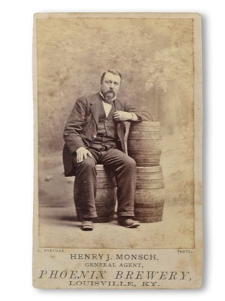 Item #21873 Photographic carte de visite trade card for Henry J. Monsch, “General Agent,...