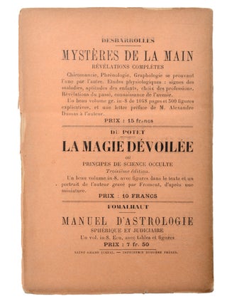 Lettres Odiques-Magnétiques du Chevalier de Reichenbach traduites de l’allemand, publiées par L.-A. Cahagnet . . . Second édition.