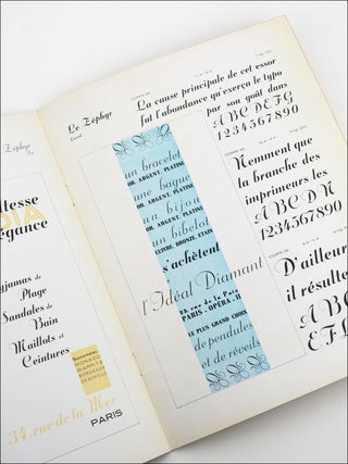 Item #22125 Le Zéphyr Fin. Le Zéphyr Lourd. Belle série d’écriture à deux grasses. Type...