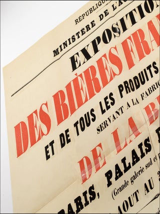 Item #22446 Exposition des Bières Françaises . . . À Paris, Palais de l’Industrie (Grande...