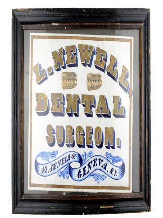 Item #22492 L. Newell Dental Surgeon. 42, Seneca St. Geneva. N. Y. American Lettering, I. L....