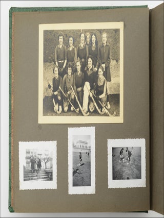 Photo album and scrap book kept by a member of the French national field hockey team.