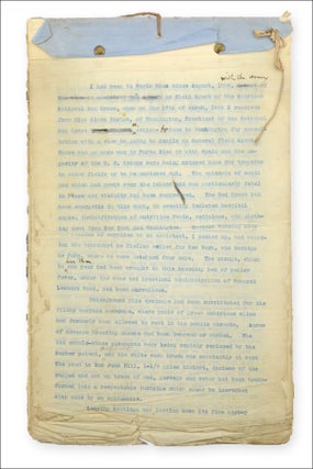 Item #22614 Original carbon copy of typescript, with corrections and emendations, recounting...