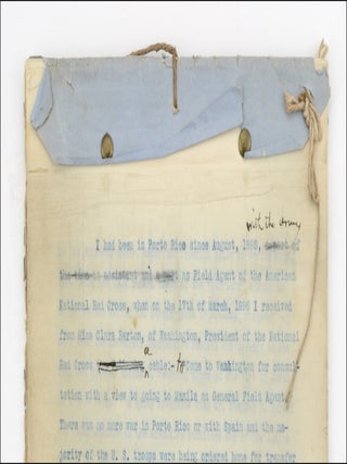 Original carbon copy of typescript, with corrections and emendations, recounting Bennett&rsquo;s time as the American Red Cross general eld agent in Manila during the Philippine-American War and his subsequent travel in China during the Boxer Rebellion.