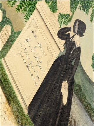 Anonymous mourning art for Harriet Rogers and her infant daughter and another Wilcox family member.